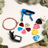 Набор гитариста Music Life ML-60A BK: гитара, чехол, струны, ремень, каподастр, тюнер Набор гитариста Music Life ML-60A BK: гитара, чехол, струны, ремень, каподастр, тюнер