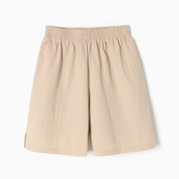 Комплект женский (рубашка, шорты) KAFTAN размер 40-42, бежевый Комплект женский (рубашка, шорты) KAFTAN размер 40-42, бежевый