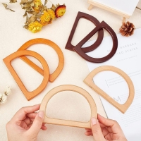 Ручки для сумки деревянные, 12 × 8,5 см, 2 шт, цвет тёмно-коричневый Ручки для сумки деревянные, 12 × 8,5 см, 2 шт, цвет тёмно-коричневый