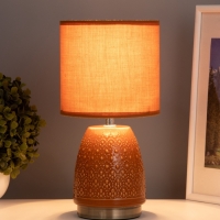 Лампа настольная "Масаки" 1х40Вт Е14 какао 15х15х30см