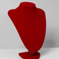 Бюст для украшений, 17,5&times;13&times;25 см, h=25 см, цвет красный