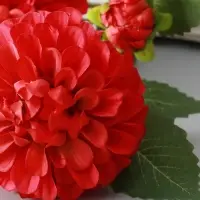 Цветы искусственные &laquo;Хризантема Бранхил черри&raquo;, d=9 см, h=49 см, красные