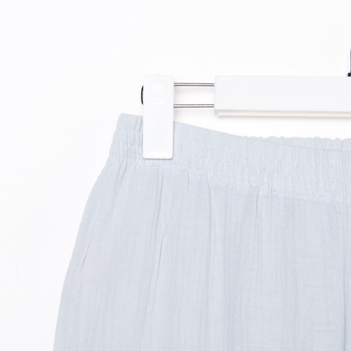 Пижама женская (рубашка и брюки) KAFTAN "Basic" размер 52-54, цвет серо-голубой