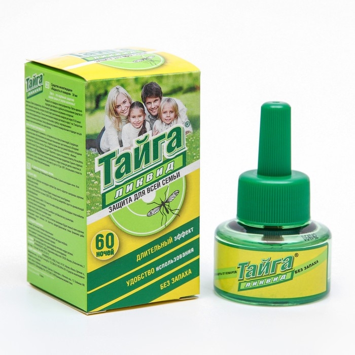 Дополнительный флакон-жидкость Дополнительный флакон-жидкость "Тайга Ликвид", от комаров, 60 ночей