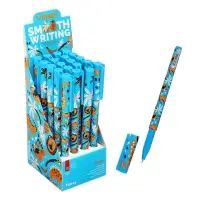 Ручка шариковая масляная 0.7 мм, корпус софттач с рисунком &laquo;Vinson&raquo; синяя