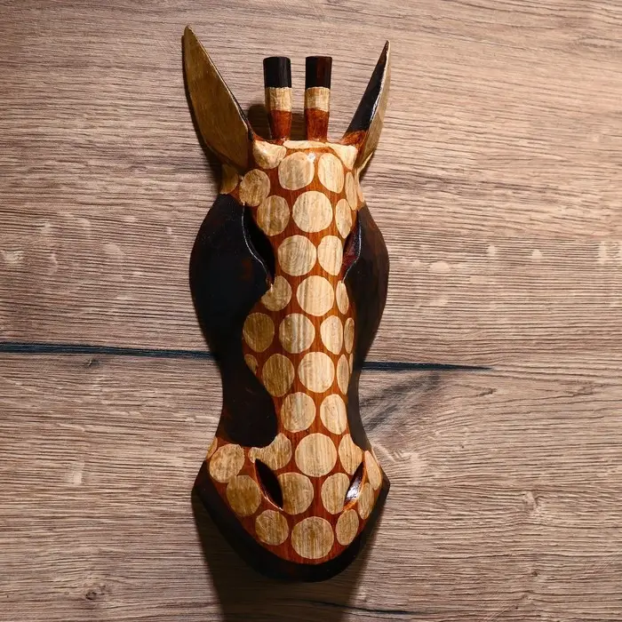 Маска &laquo;Жираф&raquo;, 30&times;10.5&times;5 см, дерево