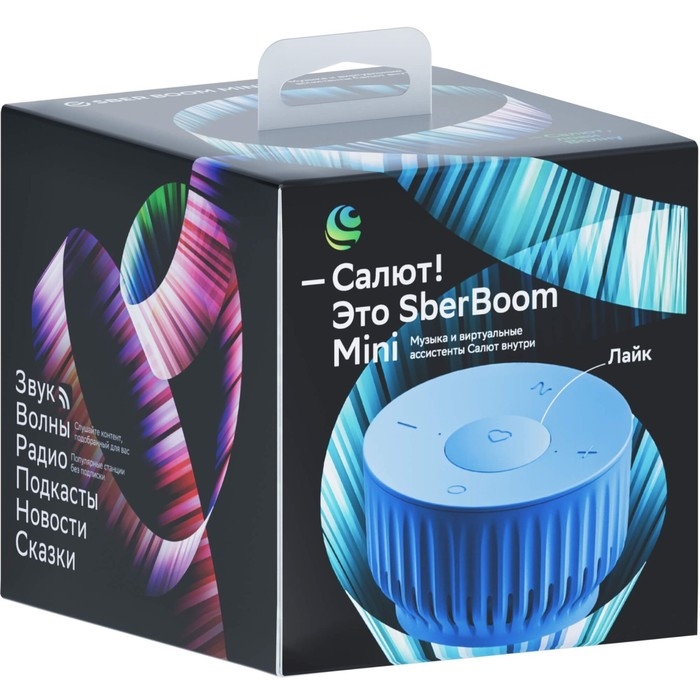 Умная колонка Sber SberBoom Mini (SBDV-00095), ассистент Салют, 5 Вт, Wi-Fi, BT 5.0,голубой Умная колонка Sber SberBoom Mini (SBDV-00095), ассистент Салют, 5 Вт, Wi-Fi, BT 5.0,голубой