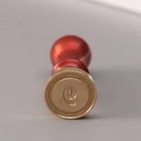 Печать для сургуча с пластиковой ручкой "Классика цифра 9" 2,5х2,5х6,3 см