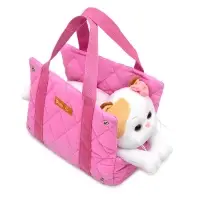 Мягкая игрушка "Кошечка Ли-Ли в сумке-переноске", лежачая, 24 см LKl24-001