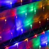 Гирлянда &laquo;Сеть-ёлка&raquo; 2 &times; 2 м, IP20, тёмная нить, 152 LED, свечение мульти, 8 режимов, 220 В