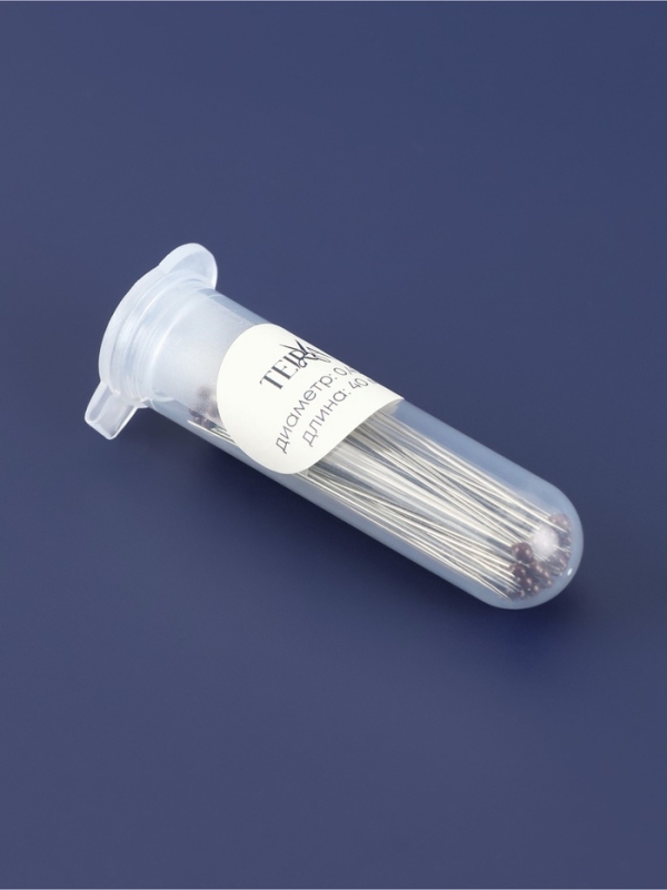 Булавка портновская сталь №3 4см S0,45мм (наб 50шт цена за наб) черн. головка TR Булавка портновская сталь №3 4см S0,45мм (наб 50шт цена за наб) черн. головка TR