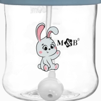 Mum&Baby, Поильник- непроливайка с трубочкой, зайка, голубой SL-07275C