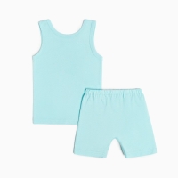 Комплект для мальчика (майка, трусы), цвет мятный/дино, рост 92 см