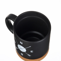 Кружка керамическая с пробковым дном Дорого внимание &laquo;Стороны света&raquo;, 400 мл