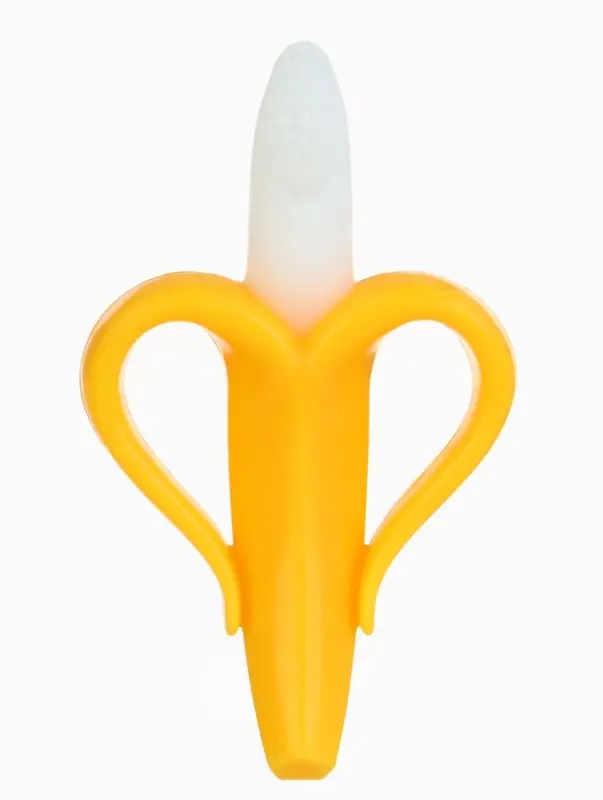 Набор силиконовых прорезывателей для зубов &laquo;Банан, погремушка&raquo;, 2 шт., Крошка Я