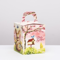 Пасхальная коробочка с окном "Пасхальная корзина" 15 х 15 х 18 см Пасхальная коробочка с окном "Пасхальная корзина" 15 х 15 х 18 см