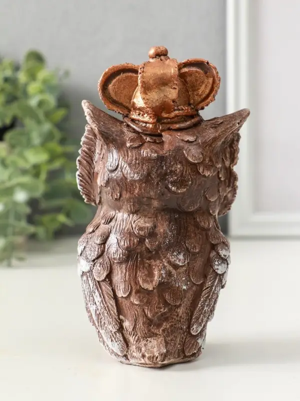 Фигура "Сова императорская" размер 15х8х6 см, гипс, коричневый