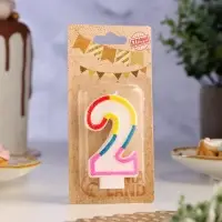 Свеча для торта &laquo;Цифра 2&raquo;, 7 см