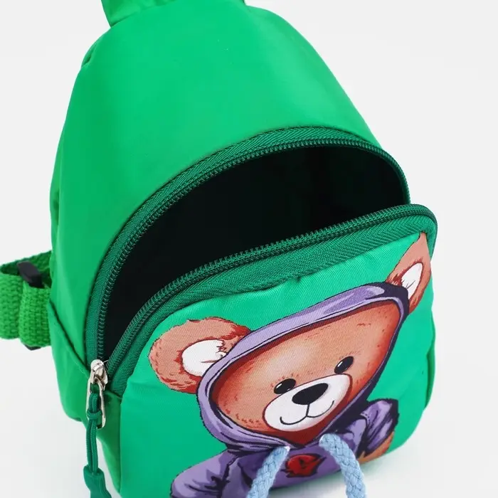 Сумка детская через плечо, цвет зелёный