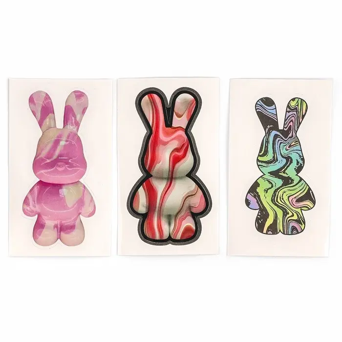 Алмазная мозаика на брелоке "Зайка"