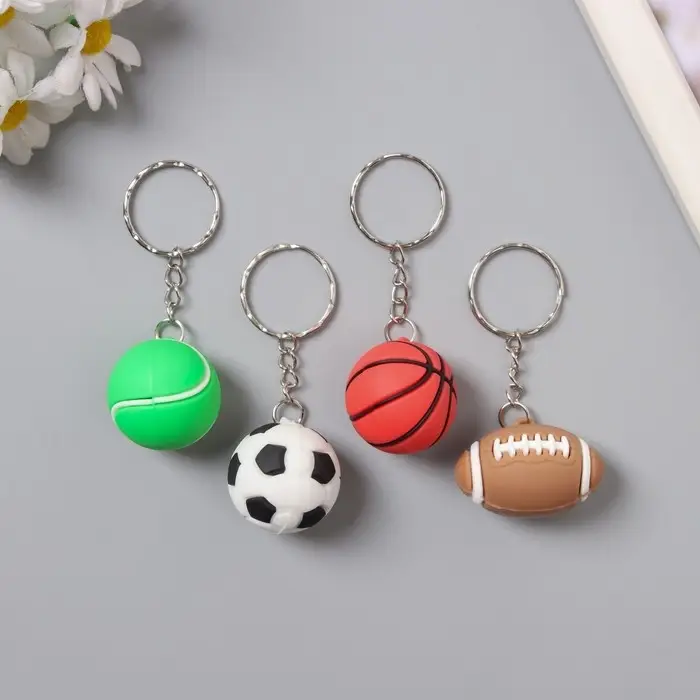 Брелок резина "Спорт" МИКС 3,5х2,5х1,5 см