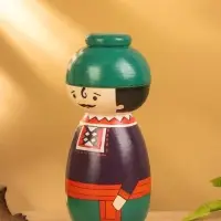 Деревянная кукла кокеши "Джун" 9х9х21 см