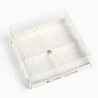 Коробка для для муссовых пирожных &laquo;С Новым годом&raquo;, 17.8 х 17.8 х 6.5 см