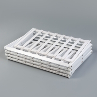 Подставка для цветов Greengo, 4 полки, 50 &times; 25 &times; 68 см, напольная, бамбук, белая