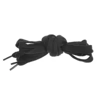 Шнурки для обуви, пара, плоские, 10 мм, 130 см, чёрные