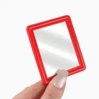 Зеркало (1) б/увел 7,5*6см пластик (фас 20шт цена за шт) фиолет накл QF