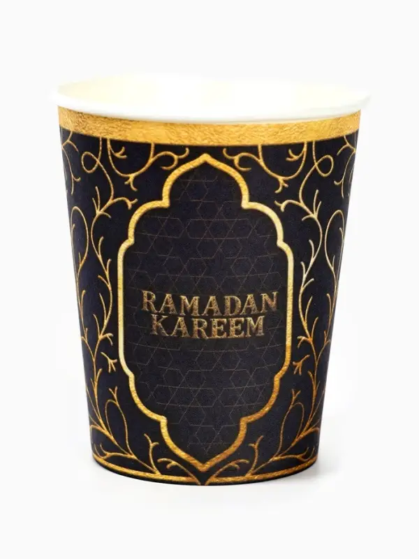 МП Набор бумажной посуды &laquo;Ramadan&raquo;, синий, 12 персон