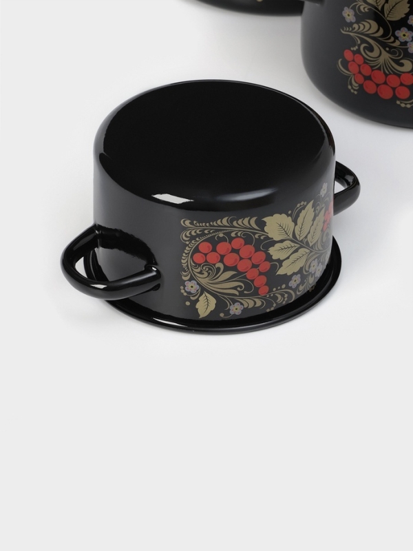 Набор кастрюль &laquo;Рябина&raquo;, 3 предмета: 1,5 л, 2,9 л, 4,5 л, индукция