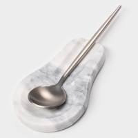 Подставка под ложку из мрамора "Marble", цвет белый