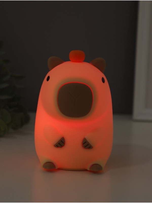 Ночник антистресс "Капибара" 2Вт LED RGB USB 9х9х13см