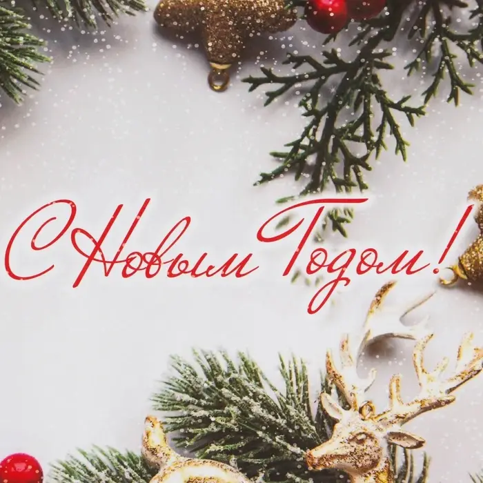 Пакет бумажный подарочный новогодний крафт "Новогоднее украшение" 18 х 8 х 25 см.