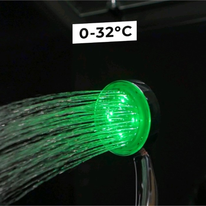 Душевая лейка ZEIN Z0015, с LED подсветкой, 3 цвета, пластик, цвет хром Душевая лейка ZEIN Z0015, с LED подсветкой, 3 цвета, пластик, цвет хром