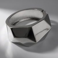 Браслет металл &laquo;Манжета&raquo; углы, цвет серебро