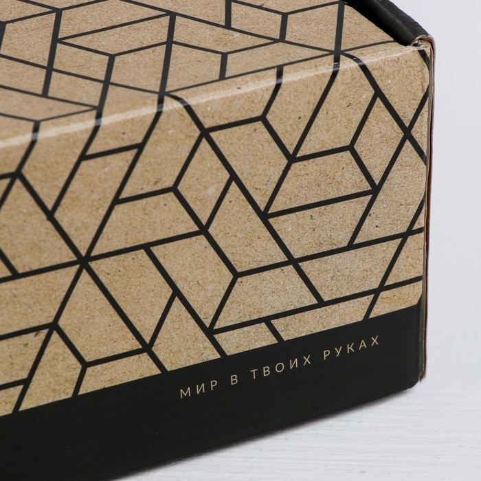 Коробка подарочная складная, упаковка, &laquo;Мир в твоих руках&raquo;, 27 х 9 х 21 см