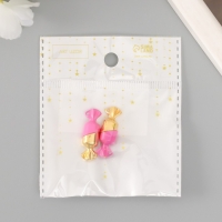 Замок магнитный металл "Конфетка" золотой и розовый (набор 4 половинки) 1х3х1 см Замок магнитный металл "Конфетка" золотой и розовый (набор 4 половинки) 1х3х1 см