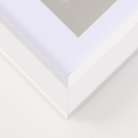 Фоторамка МДФ "Anna" 10х15 см, с паспарту (7х10 см), белый (пластиковый экран)