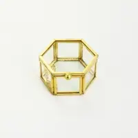 Шкатулка для колец "Шестиугольник", 7 х 6 х 3,5 см, стекло