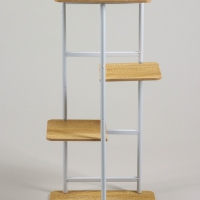 Подставка для цветов Greengo, 4 полки, 36 &times; 23 &times; 74 см, напольная, каркас металл, полки МДФ, белая