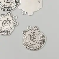 Металлический элемент, декоративная подвеска &laquo;Арт Узор. Русский характер: Медведь&raquo;, 2.5&times;2.4 см