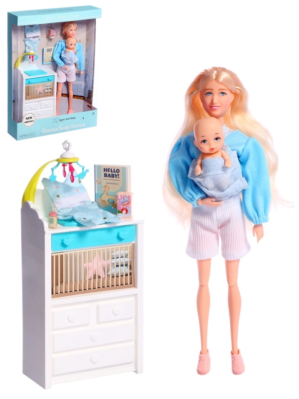Кукла-модель "Счастливая мамочка" с аксессуарами