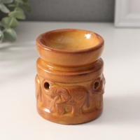 Аромалампа керамика "Слоны в саванне" корица 7х7х7,8 см