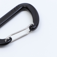 Карабин с защелкой, для альпинизма, черный, 8 см, 12 KN