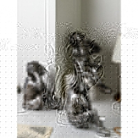 Набор фигур &laquo;Люди. Не вижу, не слышу, не говорю&raquo;, полистоун, 38 см, цвет серебро