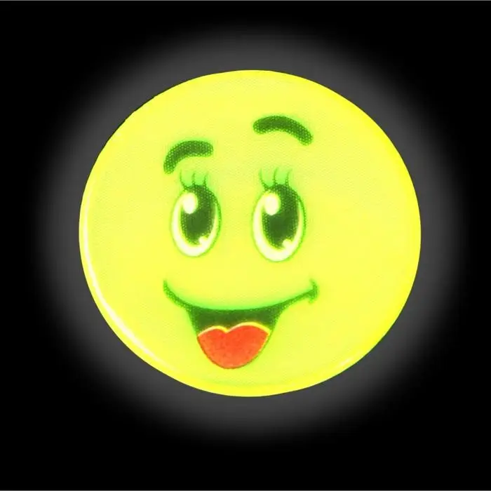 Светоотражающие наклейки &laquo;Смайлы&raquo;, d = 2 см, 16 шт на листе, цвет жёлтый
