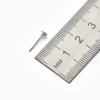 Швензы &laquo;Гвоздики&raquo; для изготовления пусет, 4 мм (набор 5пар), цвет серебро