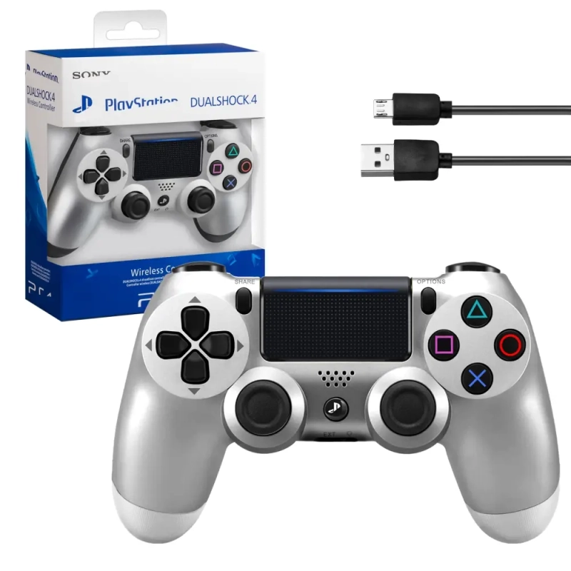 Джойстик PS4 DualShock беспроводной A серебро